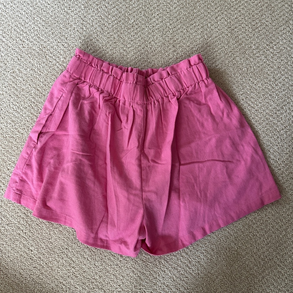 High Waist Pink Women's Shorts